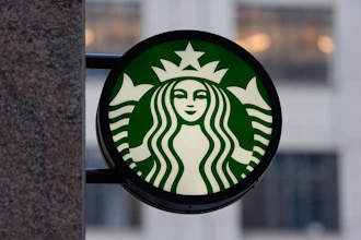 The Starbucks logo is displayed on a coffee shop, Nov. 24, 2025, Boston.