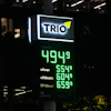 Gas prices are shown at a station in Chicago, Oct. 14, 2026.