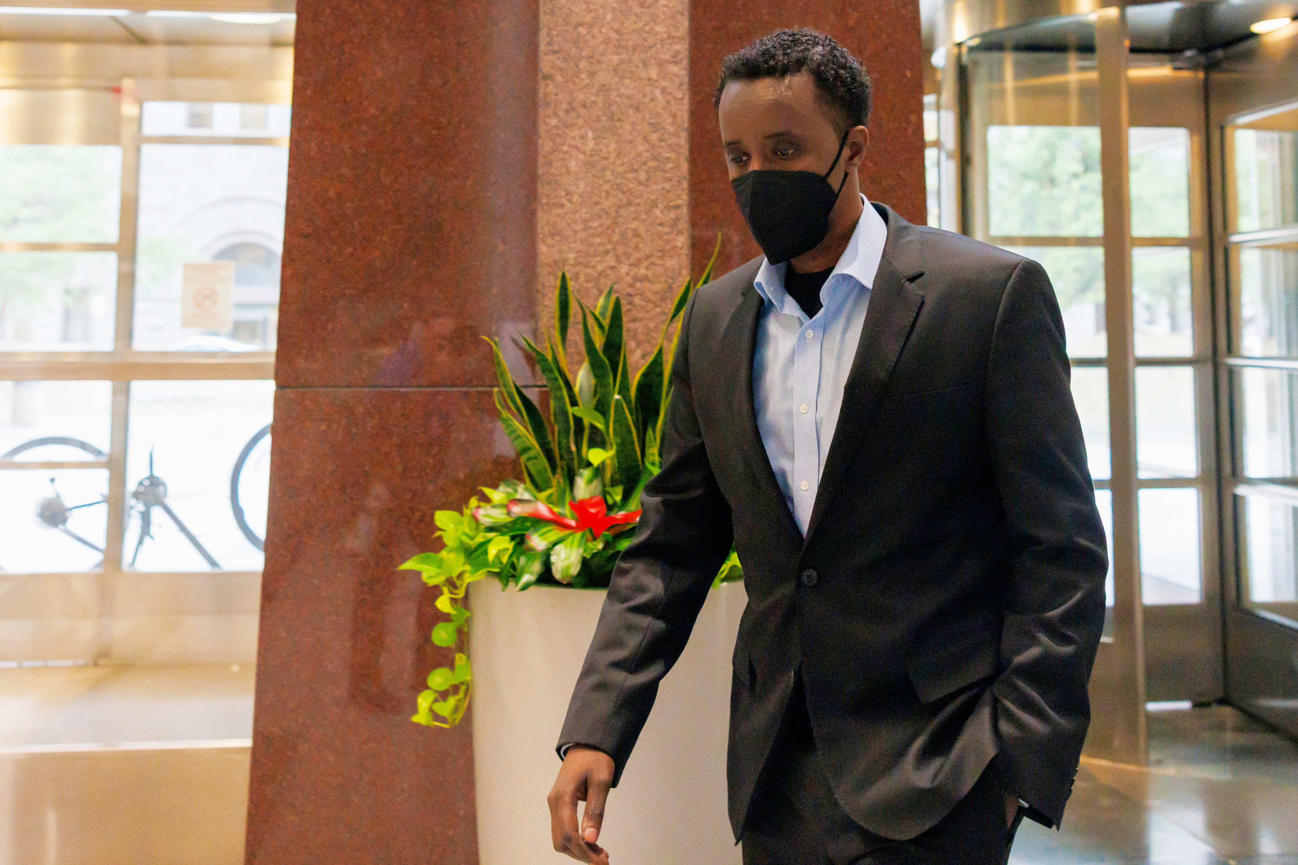 Salim Said, co-owner of Safari Restaurant, arrives at the federal courthouse in Minneapolis, March 19, 2025.