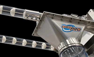 Harmax Cagley Pro metal duct system with cylindrical components and branded housing